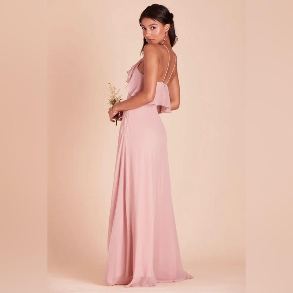 Birdy Grey JULES DRESS CHIFFON ROSE QUARTZ Dusty Rose MEDIUM NEW NWT BRIDESMAID - Picture 2 of 6